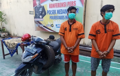 Polsek Medan Timur Tangkap 2 Pencuri Ban Serap