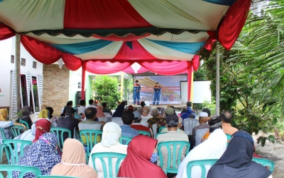 Sub Holding Gas Pertamina Sosialisasi Crossing Sungai Bah Tongguran