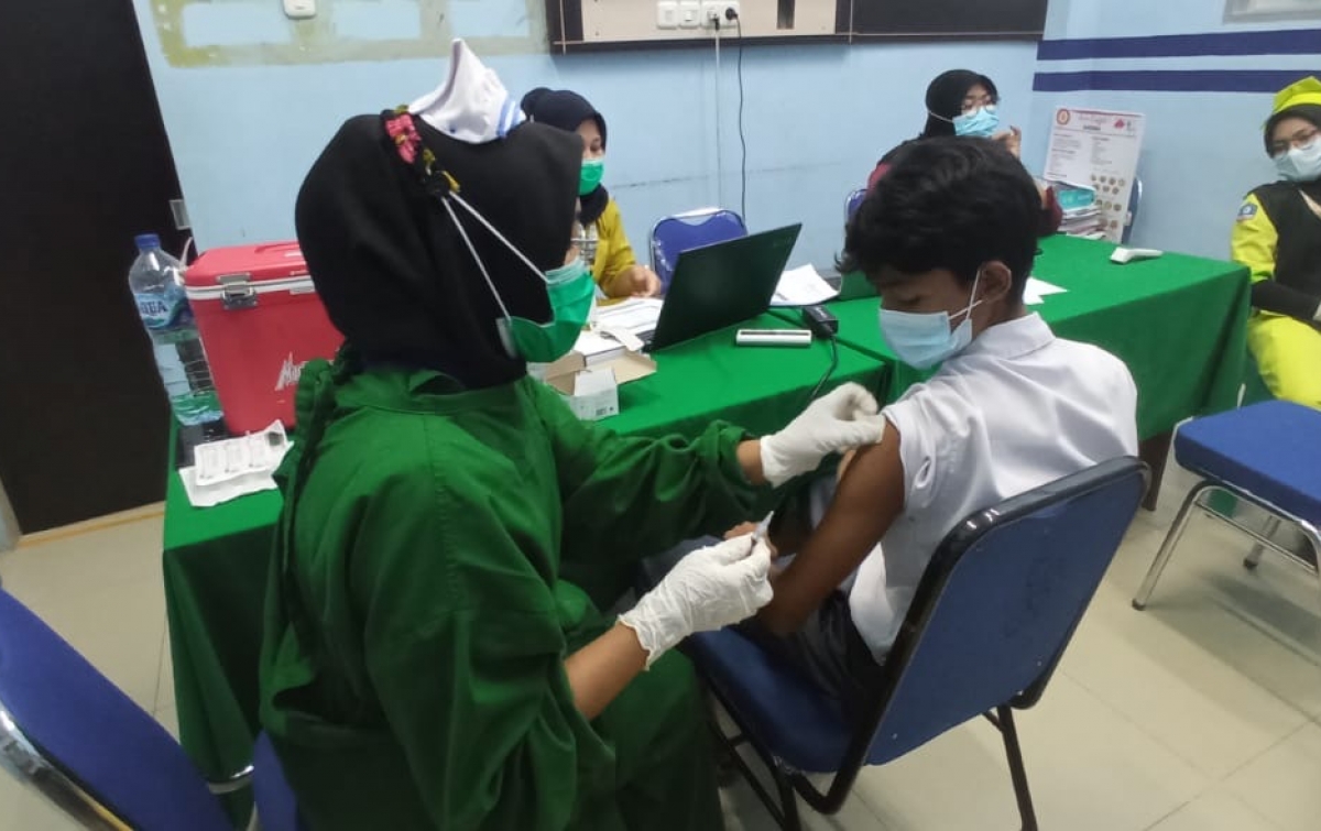 Polsek Medan Timur Gelar Vaksinasi Covid-19 Bagi Pelajar
