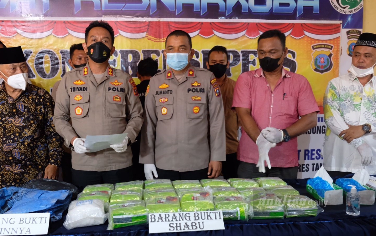 Polres Tanjungbalai Tangkap Pemilik Sabu 20 Kilogram