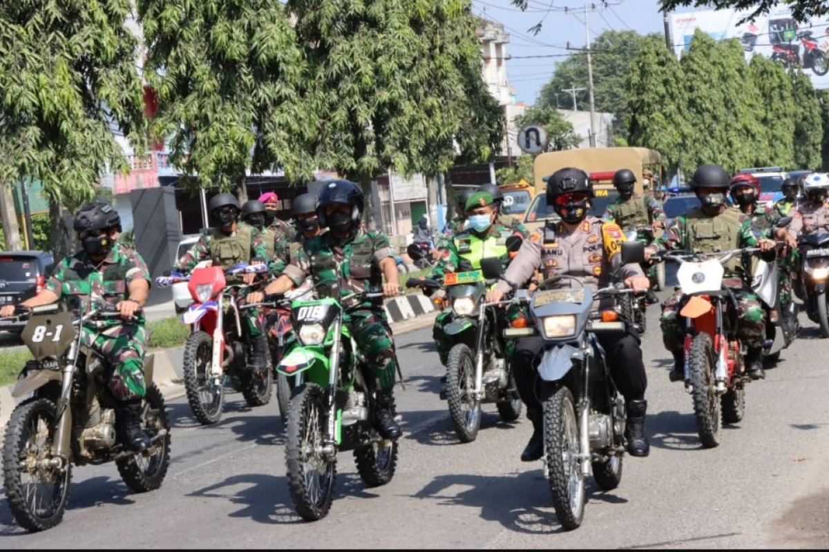 Pengamanan Natal, Personel TNI/Polri di Langkat Patroli Bersama
