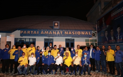 Musa Rajekshah dan Jajaran Pengurus Golkar Sumut Silaturahmi ke PAN 