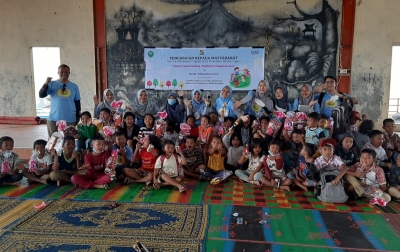 Prodi Bahasa Inggris FKIP UNIVA Trauma Healing Anak-anak Pengungsi Sinabung
