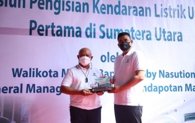 SPKLU Pertama di Sumut Resmi Beroperasi