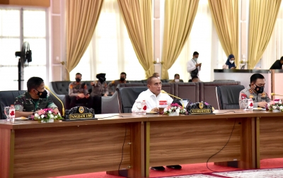 Gubsu Pimpin Rapat Penanganan Covid-19 Jelang Nataru, Antisipasi Omicron