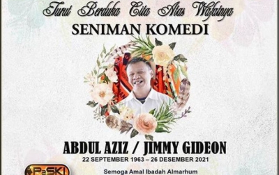 Pelawak Jimmy Gideon Meninggal Dunia