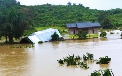 Hulu Aceh Tamiang Dilanda Banjir Luapan, 1 Rumah Roboh