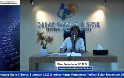 Kota Medan Inflasi 0,44 Persen pada Desember 2021