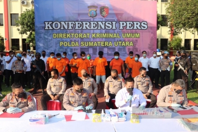 Polda Sumut dan Polres Penyangga Tangkap 63 Pelaku Begal