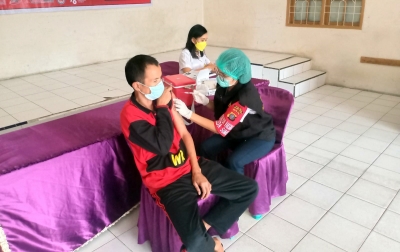 18 Orang Napi Rutan Tarutung Jalani Vaksinasi Dosis II