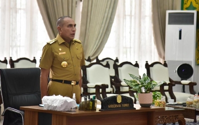 Edy Rahmayadi Rapat Virtual dengan Mendagri dan KPK