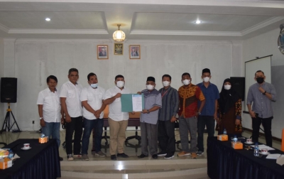 Sambangi Kantor KPU Paluta, PWI Paluta Jalin Kerja Sama