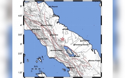 Gempa Magnitudo 2,5 Dirasakan di Berastagi