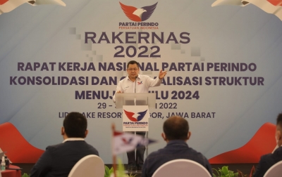 Rakernas Perindo Serukan Ikrar 2024, Hary Tanoe: Indonesia Sejahtera, Persatuan Kuat