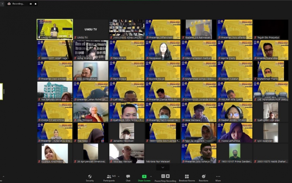 FISIP UMSU Sukses Gelar Konferensi Internasional INCCLUSI 2022