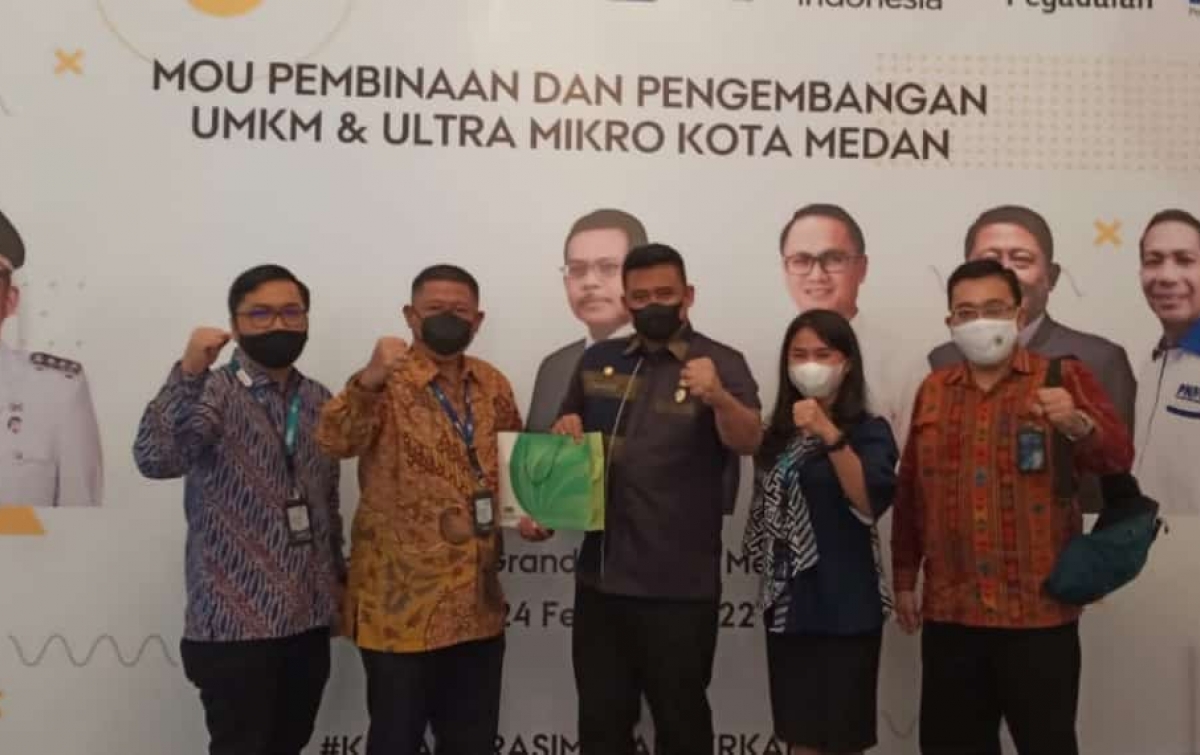 Pegadaian Bersama 3 Perusahaan BUMN Kolaborasi Kembangkan UMKM Kota Medan