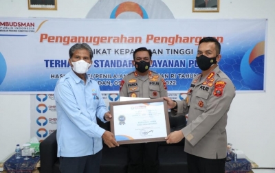 Polresta Deliserdang Raih Kepatuhan Tinggi Pelayanan Publik dari Ombudsman