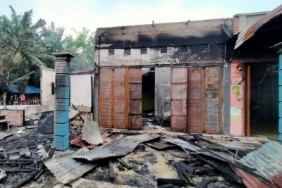 Ruko Terbakar di Batang Serangan, Kerugian Capai Ratusan Juta