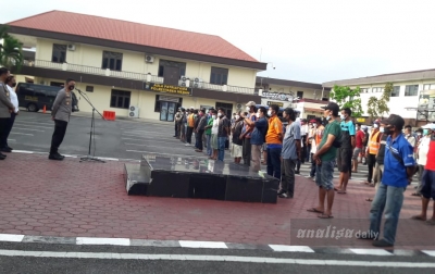 Ratusan Jukir Diamankan Polrestabes Medan