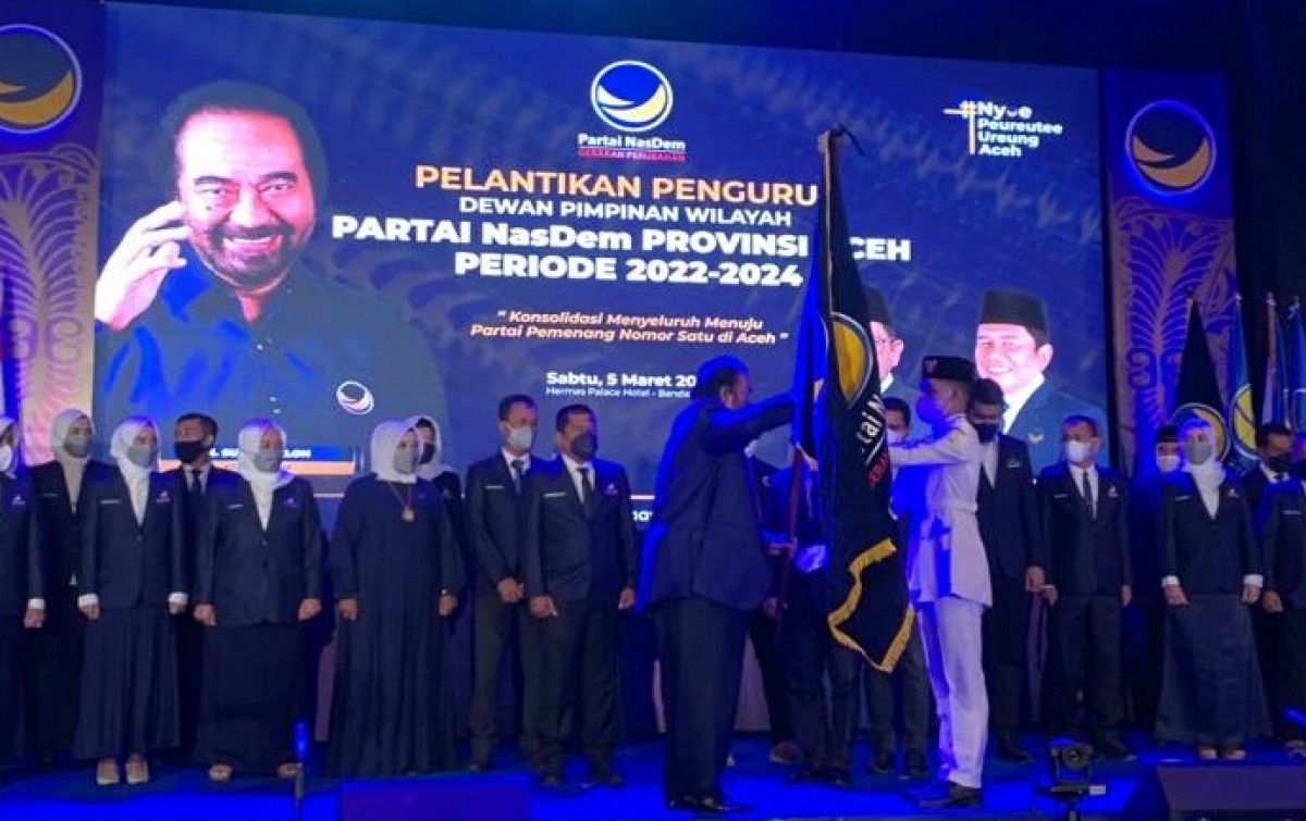 Surya Paloh Lantik Pengurus Partai NasDem Aceh