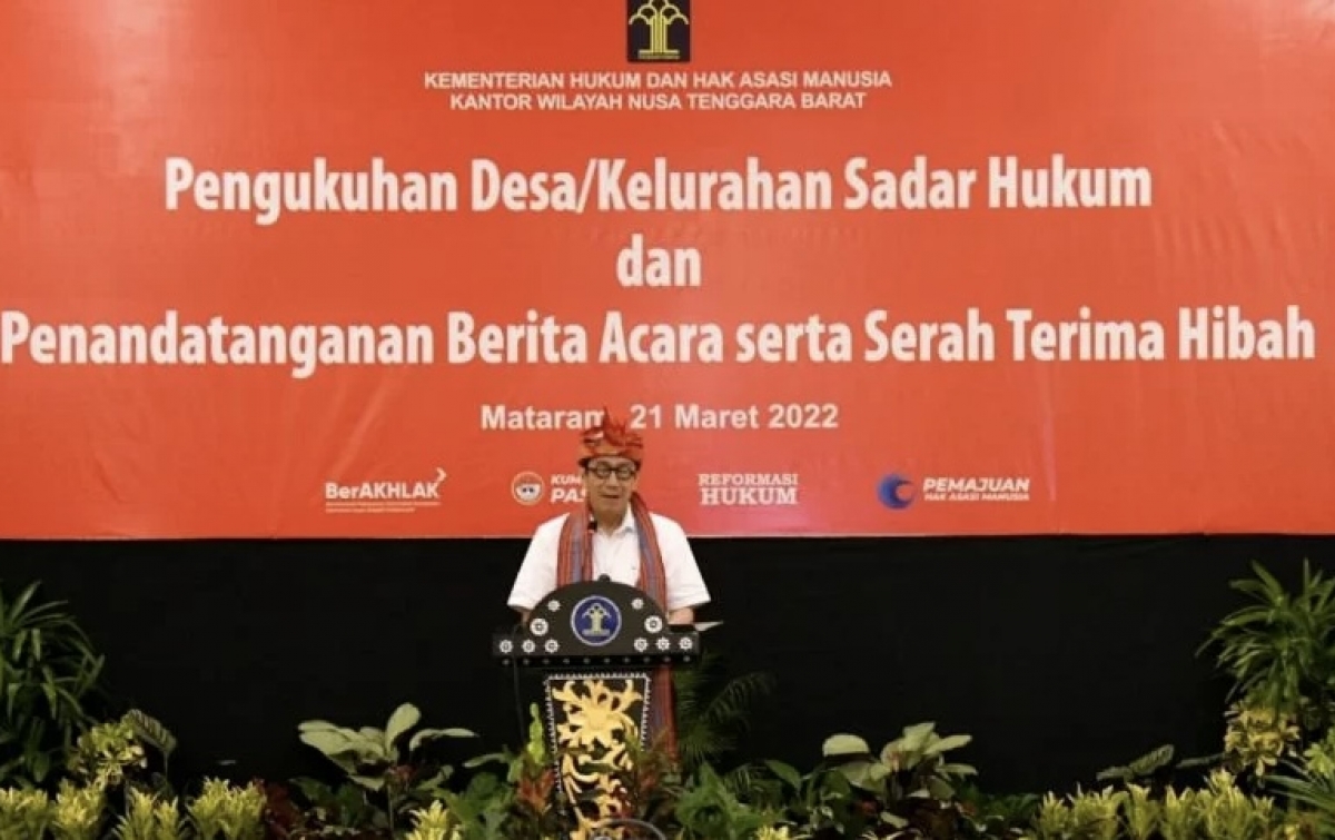 Yasonna: Kesadaran Hukum di Desa Modal Dasar Hadapi Tantangan Global