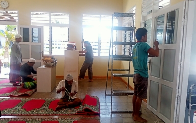 Sambut Ramadan, Warga Binaan di Lapas Sidimpuan Renovasi Masjid