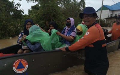 Seribu Jiwa Mengungsi Akibat Banjir di Kutai Timur