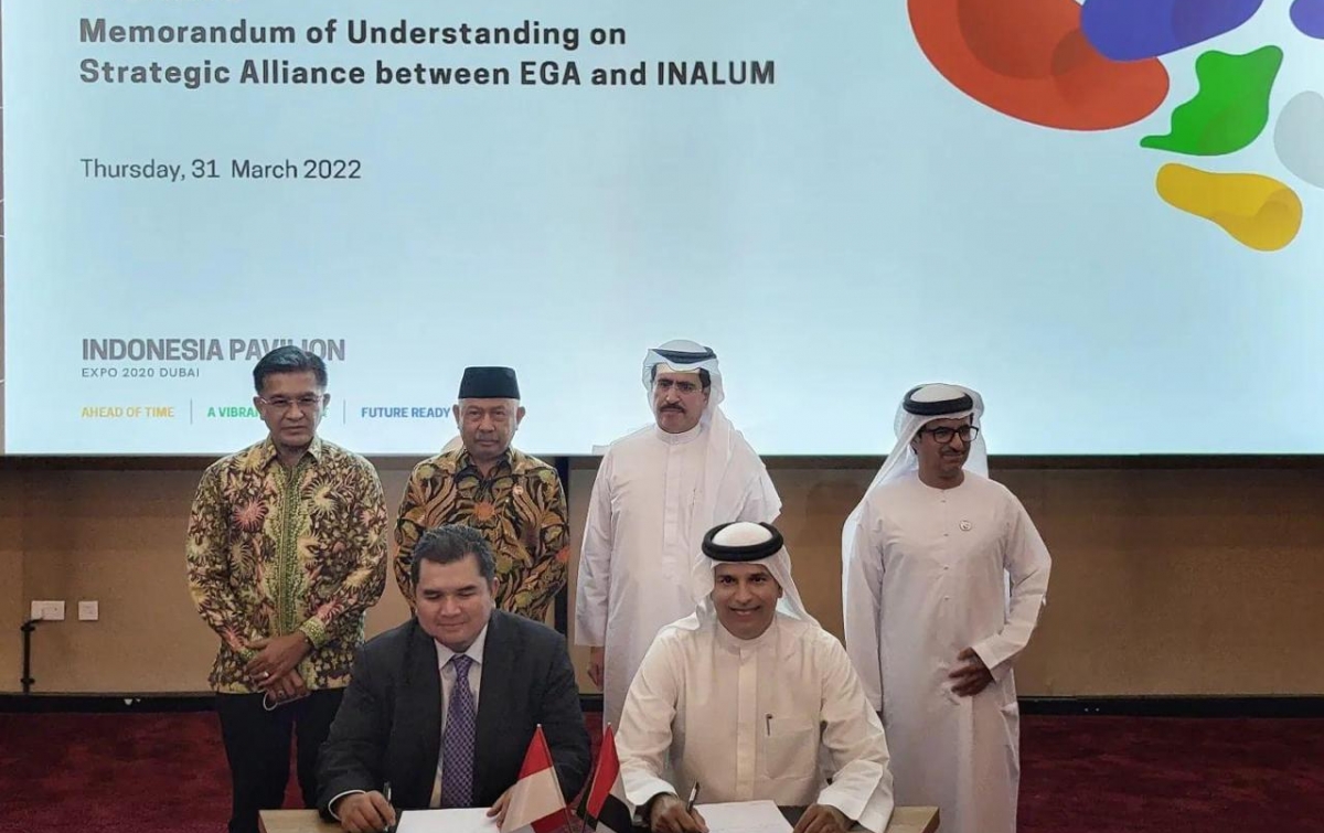 Ekspansi Produksi, Inalum Tandatangani MoU dengan Emirates Global Aluminium