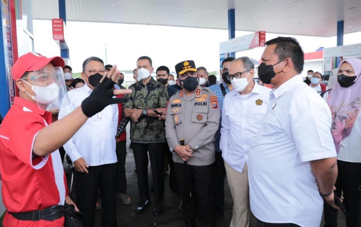 Kapolda Sumut Dampingi Menteri ESDM dan Dirut Pertamina Cek BBM