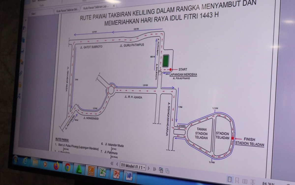 Sambut Idul Fitri 1443 Hijriah, Pemko Medan  Gelar Pawai Takbiran di 2 Titik