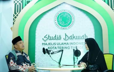 Wali Kota Umar Zunaidi Isi Siaran Perdana Studio Dakwah MUI Tebingtinggi