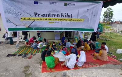 Anak-anak Pengungsi Ikuti Pesantren Kilat dan MTQ di Medan