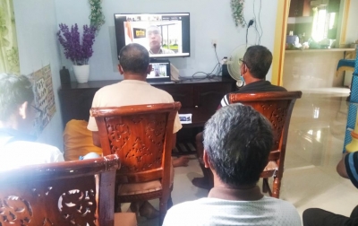 Masyarakat Tomuan Holbung Asahan Zoom Meeting dengan KSP