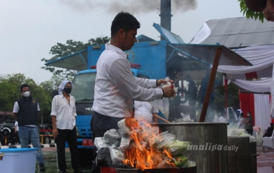 Pemusnahan Narkotika, 33 Tersangka Jaringan Malaysia-Indonesia Ditangkap