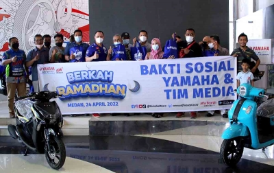 Yamaha Peduli Sesama, Alfa Scorpii Bagikan Ratusan Paket Sembako