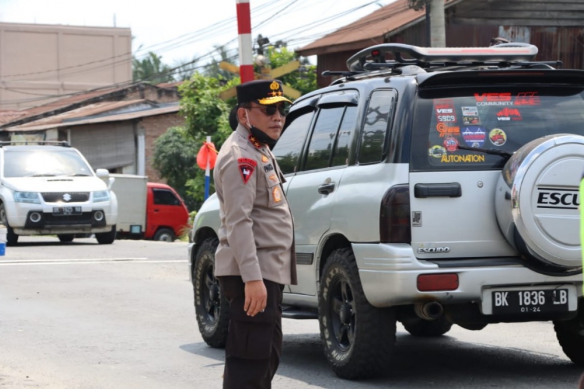 Kapolda Sumut Atur Lalu Lintas Mudik di Asahan