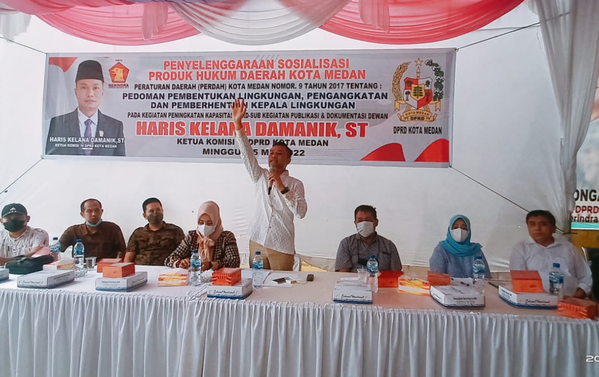 Haris Kelana Ajak Warga Medan Pahami Isi Perda Kepling