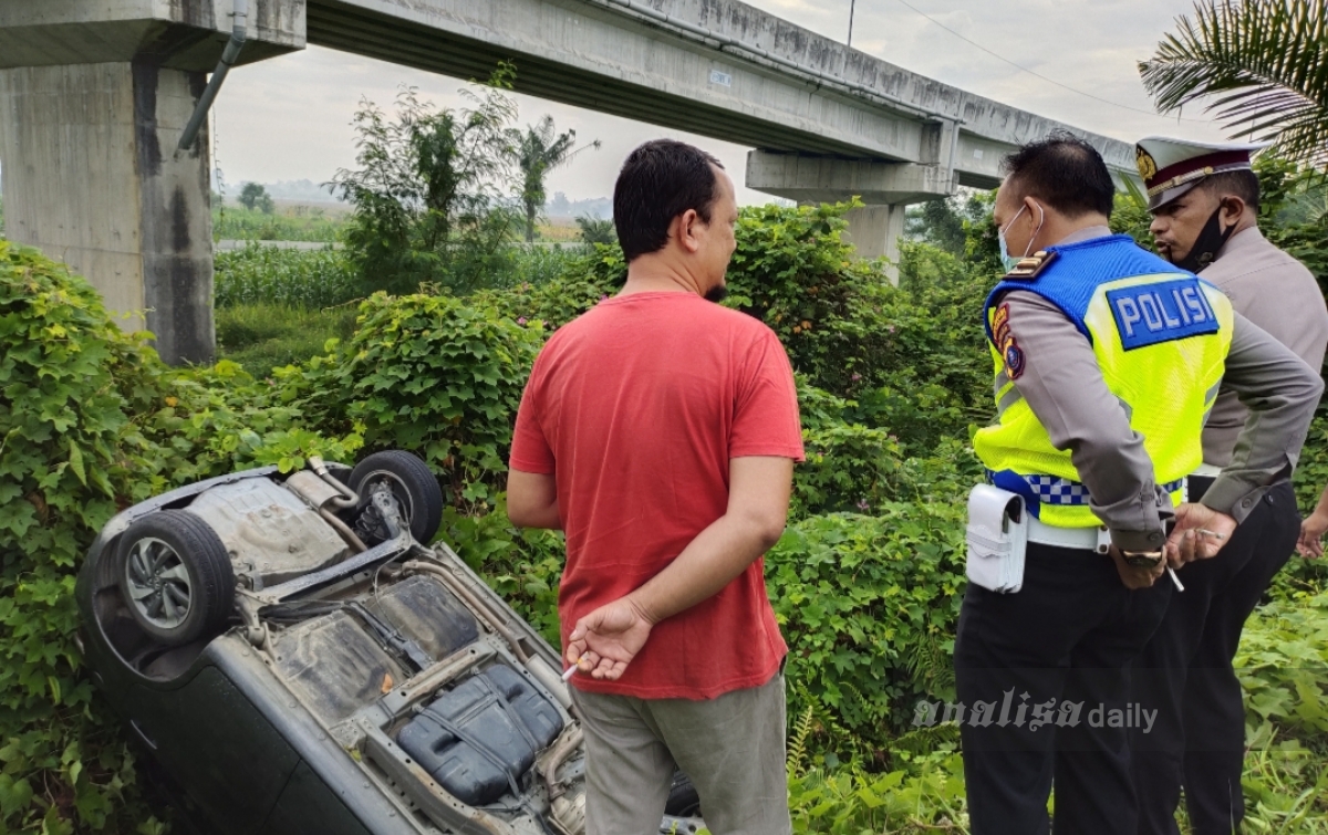 Kecelakaan di Jalan Arteri Kualanamu, Dua Orang Luka-luka