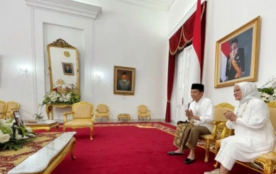 Presiden Jokowi dan Wapres Ma'ruf Amin Halalbihalal via Video Call