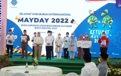 Peringati May Day 2022, BPJS Ketenagakerjaan Bagikan Bantuan 15.000 Sembako