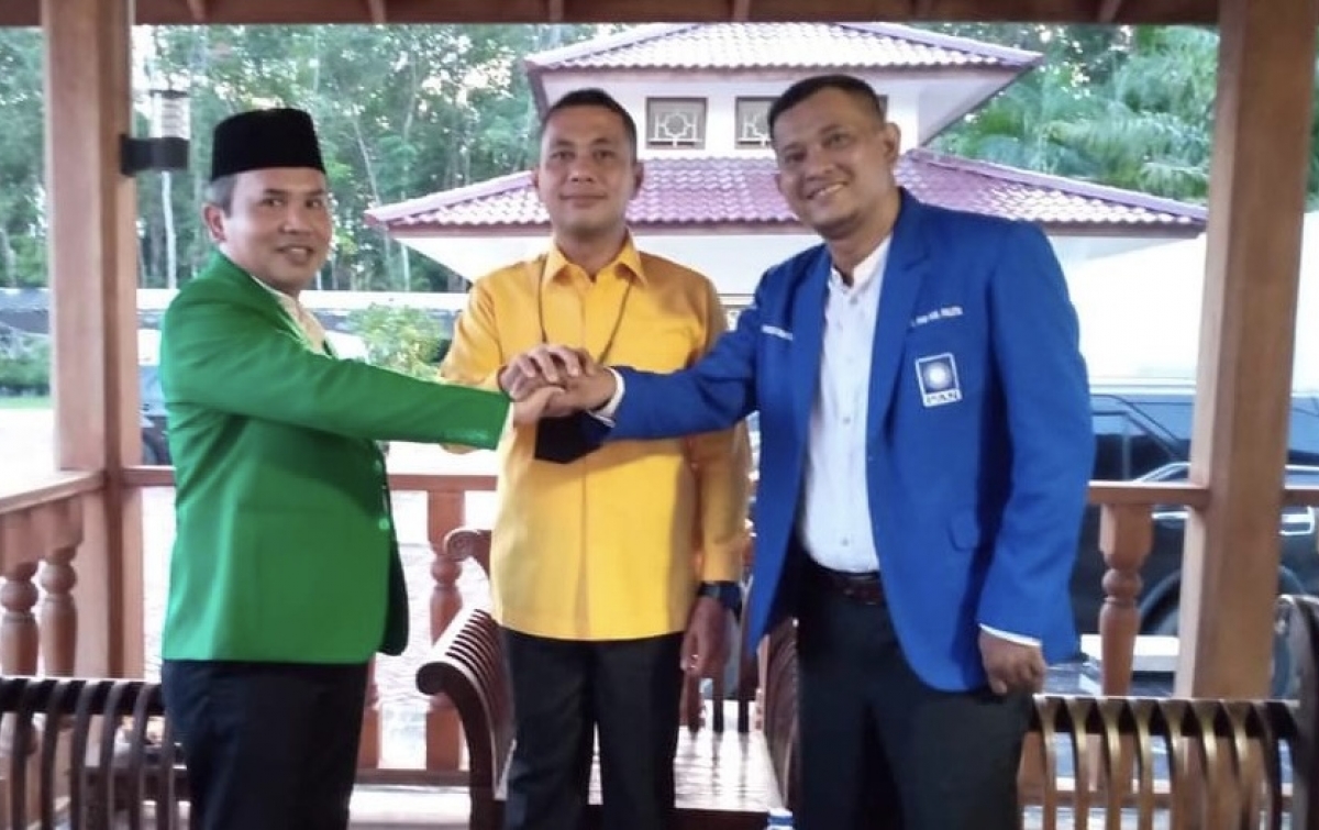 Silaturahmi Perdana, 3 Ketua Partai di Paluta Bertemu