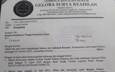 Achmad Kusnan Surati Kajati Sumut