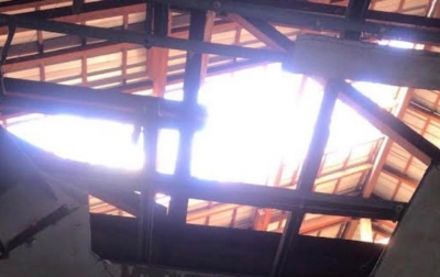Atap Gedung PWI Aceh Rusak Diterjang Angin Kencang
