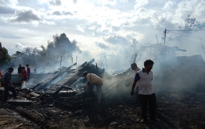 Dua Rumah di Pangaribuan Terbakar, Tidak Ada Korban Jiwa