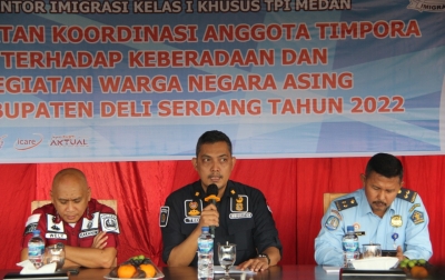 Imigrasi Medan Rapat Tim PORA Kabupaten Deliserdang Tahun 2022