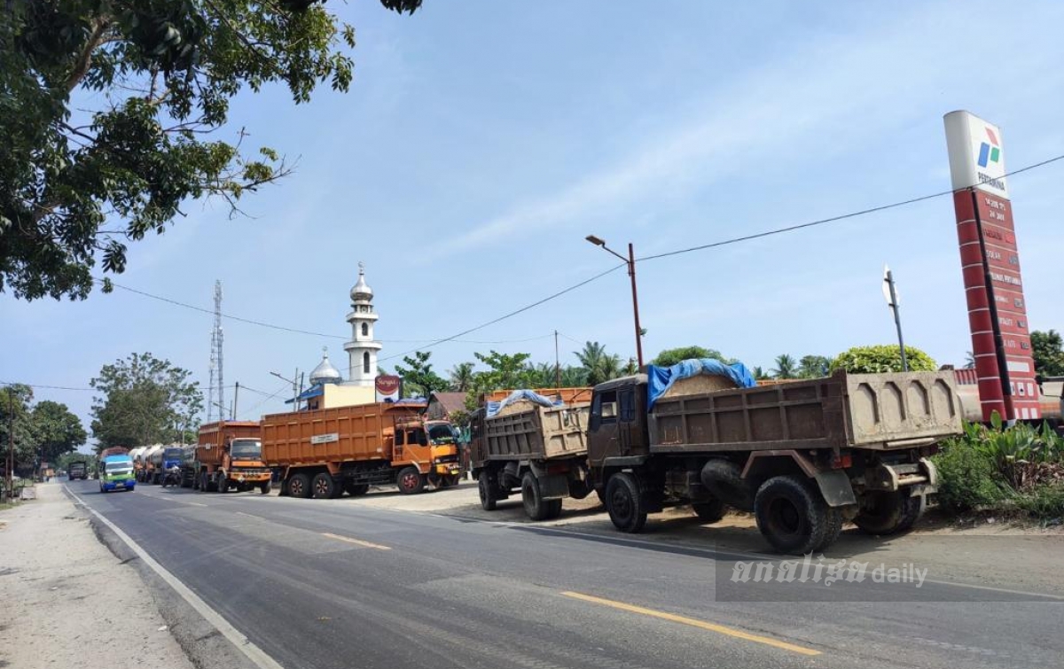 Solar Langka di Sergai, Antrean Panjang Terjadi di Sejumlah SPBU