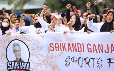Tebar Inspirasi Ganjar, Ribuan 'Srikandi' Gelar Sports Fest di Sumut