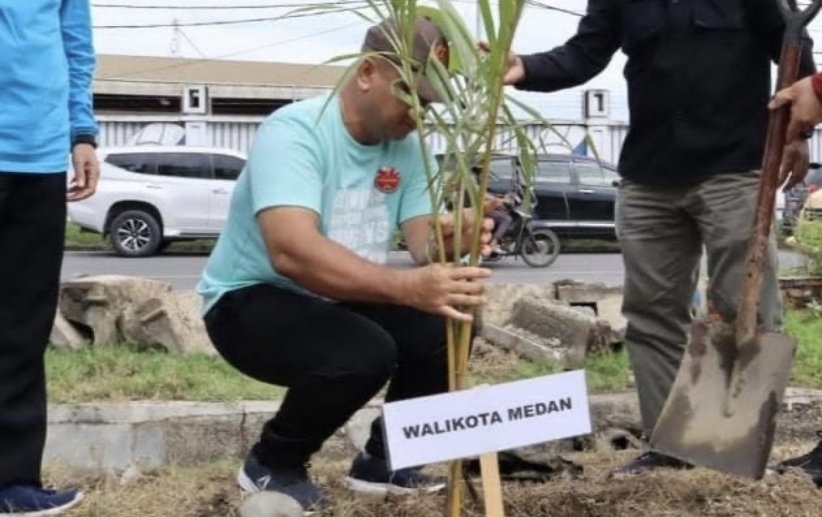 Aksi Penanaman Pohon Dilakukan di Kecamatan Medan Belawan