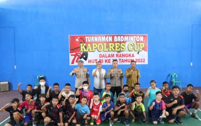 Meriahkan HUT Kemerdekaan, Polres Sergai Gelar Turnamen Badminton