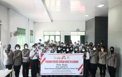 Polwan Polres Sergai Gelar Police Goes To School